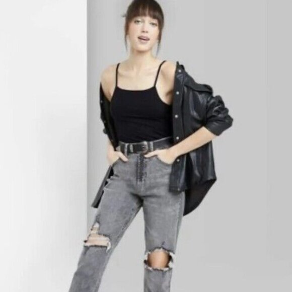 Wild Fable - Women's Bodysuit Spaghetti Strap Ribbed Black Size XS - Picture 4 of 8